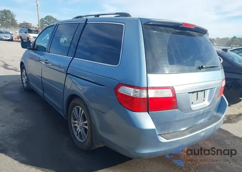 2005 Honda Odyssey Ex z USA, uszkodzony, nr VIN 5FNRL384X5B058827
